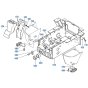 Rear Frame Assembly for Kubota R520 Loader