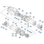 Axle Case (Rear) Assembly for Kubota R520 Loader