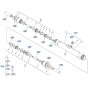 Coupler Cylinder Assembly for Kubota R640 Loader