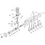 Piston, Crankshaft Assembly for Kubota V2203-M-E2B Engine
