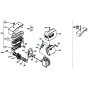 Air Cleaner, Muffler Assembly for Kubota W5021-SCC Mower