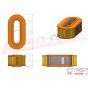 Oval Air Filter for Hatz 1D50 Engines - OEM No. 000000952900
