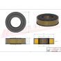 Air Filter fits Lombardini 10 LD 360-2, 10 LD 560-2 Engine - Non-Genuine