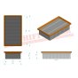 Air Filter 238 x 139mm fits Hilti VC20 Replaces 203862
