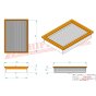 Cabin Air Filter for JCB 16C-1 Mini Excavator - OEM No. 400/E7179