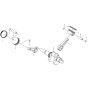 Crankshaft, Piston Assembly for Loncin LC2V80FD Engine
