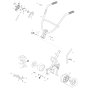 Handle Assembly for Makita BUK360 Cultivator