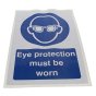 Eye Protection Sign, Self Adhesive - Size 240mm x 360mm