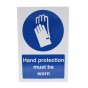 Hand Protection Sign 240x360mm Self Adhesive for Safety Compliance