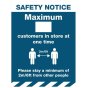 Safety Notice Max Customer 240mm x 360mm (Self-Adhesive) - Blue