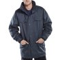 Mowbray 3 In 1 Jacket Removable Inner Fleece Concealed Hood Navy Blue XL