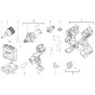 Complete Assembly for Milwaukee M18CBLDD Drill