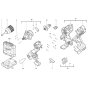 Complete Assembly for Milwaukee M18CBLPD Drill