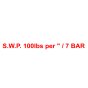 Self Adhesive Label - S.W.P. 100lbs per Inch at 7 Bar
