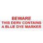 Self Adhesive Label - Beware DERV Dye Marker (Pack of 50)