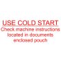 Instruction Label 'Use Cold Start' 100x50mm Self Adhesive - Each