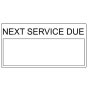 Self Adhesive Label - Next Service Due (Pack of 50)