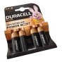 Duracell Plus AA Batteries 100% Extra Life - Voltage: 1.5V (Pack of 4)