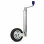 48mm Telescopic Jockey Wheel, Smooth Tube, 150kg, 200x48mm Wheel, No Clamp