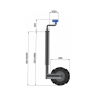 48mm Jockey Wheel, Smooth Tube, 180kg, 260mm Pneumatic Wheel