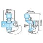 50mm Ball & Pin Hitch D 20.2kN S 350kg 25mm Pin Silver