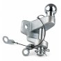 50mm Ball & Pin Hitch D 20.2kN S 350kg 25mm Pin Silver