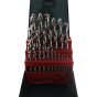 25 Piece HSS-G Drill Bit Set by Metabo - Metal Tin, Sizes 1mm to 13mm, DIN 338, 135° Tip