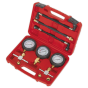 Motorcycle Compression & Fuel Pressure Gauge Set 3pc Sealey Part No. MS100