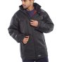 Mercury Jacket Zip-away Hood Poly/Pongee fabric Half Fleece Lined Black 5XL