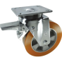 PU Tyre Braked Swivel Castor