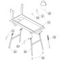 Main Frame Assembly for Norton Clipper CM350B Masonry Saw