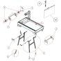 Main Frame Assembly for Norton Clipper CM43 Masonry Saw