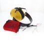 Safety Kit with Gloves, Earmuffs & Glasses - EN Certified for Brushcutting and Trimming Use