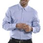Oxford Shirt Long Sleeve Easy Care Cotton/Polyester Button Collar Blue 14.5