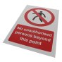 Safety Sign 'No Unauthorised Persons' 240x360mm Foamex 3mm