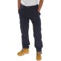 Combat Trousers Poly/Cotton Zip Fly & Pockets c/w Button Flaps Navy Blue 32