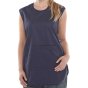 Tabard Polyester Cotton Fabric Side Tabs & Front Pouch Pocket Navy Small