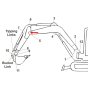Pin (Position 5) for Kubota K008 Alpha Mini Excavator - Replaces 69191 66630