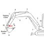 Pin (Position 8) for Kubota KX36-2 Mini Excavator