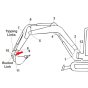 25mm Position 9 Pin fits Takeuchi TB108 (after S/N 1082001) Mini Excavator