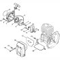 Rewind Starter & Muffler Assembly