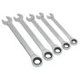 Combination Ratchet Spanner Set 5pc Metric Sealey Part No. S0985