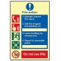 Fire Action Procedure - Photoluminescent 200 x 300mm by Scan - 202