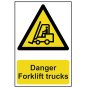 Danger Forklift Trucks - PVC 200 x 300mm by Scan - 954