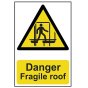 Danger Fragile Roof - PVC 200 x 300mm by Scan - 1104