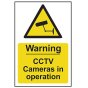 Warning CCTV Cameras In Operation - PVC 200 x 300mm by Scan - 1311