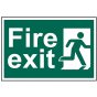 Fire Exit Man Running Right - PVC 300 x 200mm by Scan - 1507