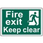 Fire Exit Keep Clear - PVC 300 x 200mm by Scan - 1513