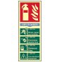 Fire Extinguisher Composite - Dry Powder - Photoluminescent 75 x 200mm by Scan - 1593