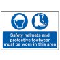 Safety Helmets + Footwear To Be Worn PVC 400 x 600mm by Scan - 4001